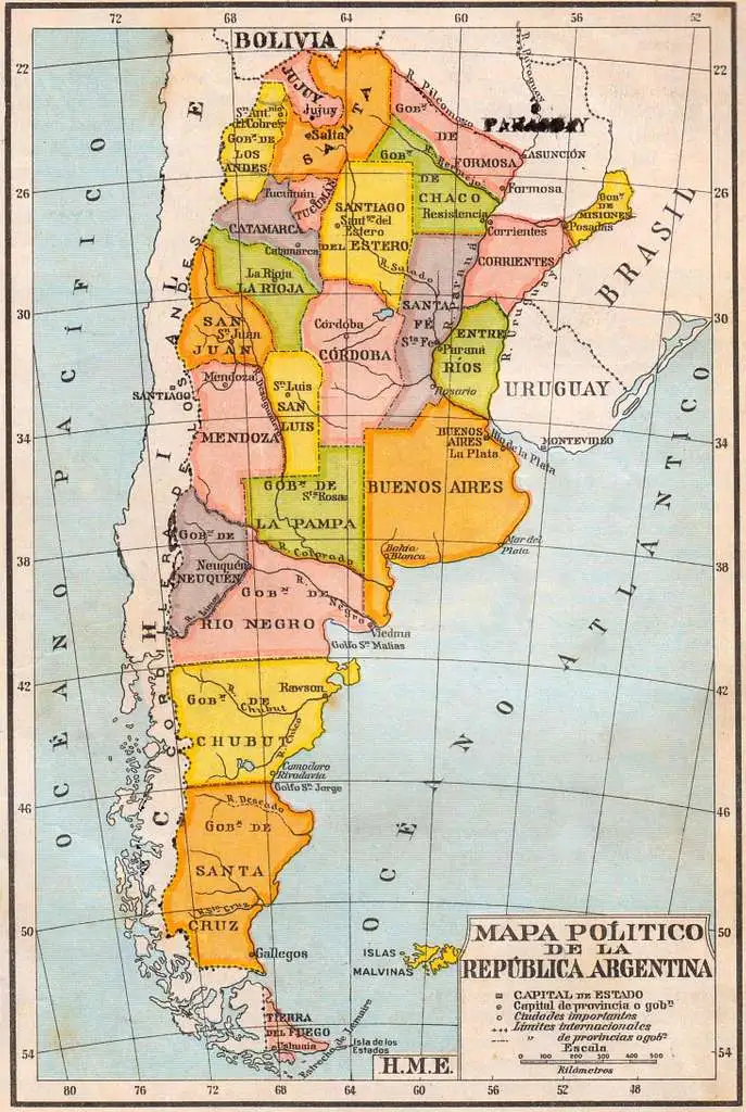Geography and map of Argentina