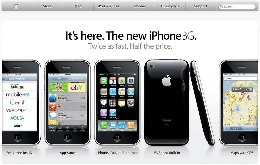 iPhone 3G and App Store (2008)